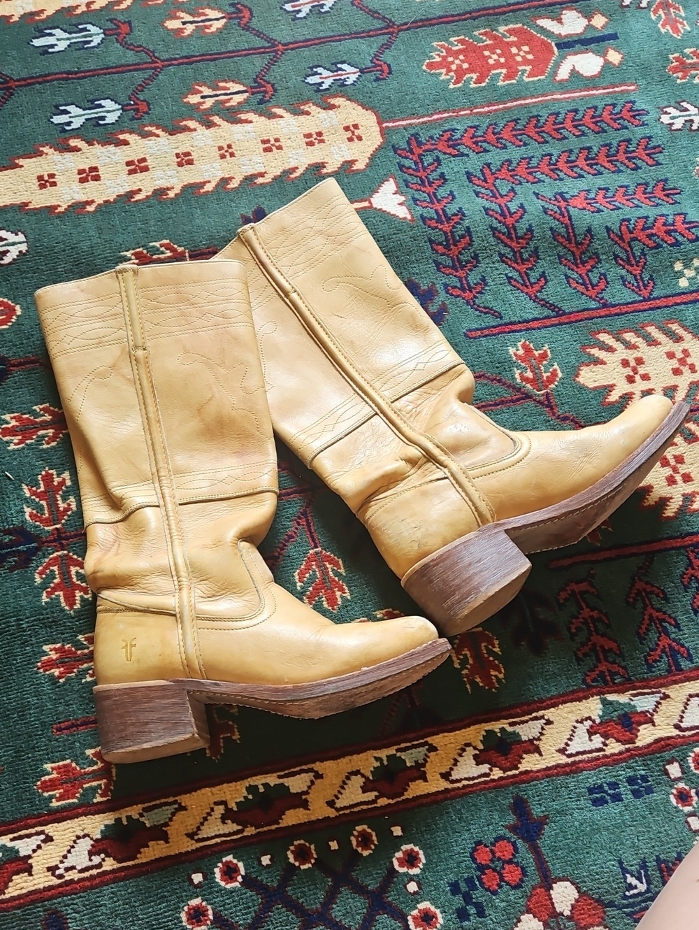 Vintage Frye Banana Campus Boot 1970s Black Label 14L